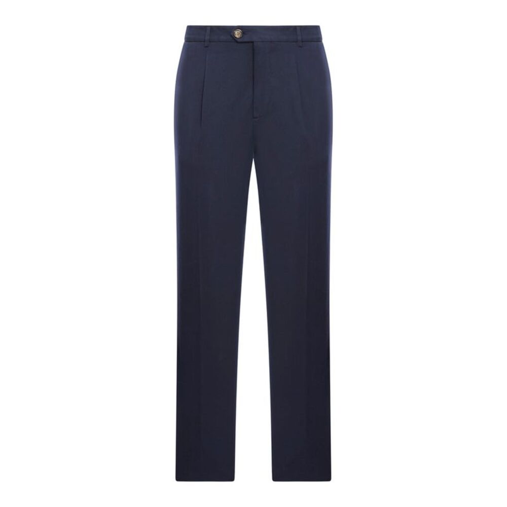 Brunello Cucinelli Men Brunello Cucinelli Leisure-Fit Pleated Gabardine Trousers